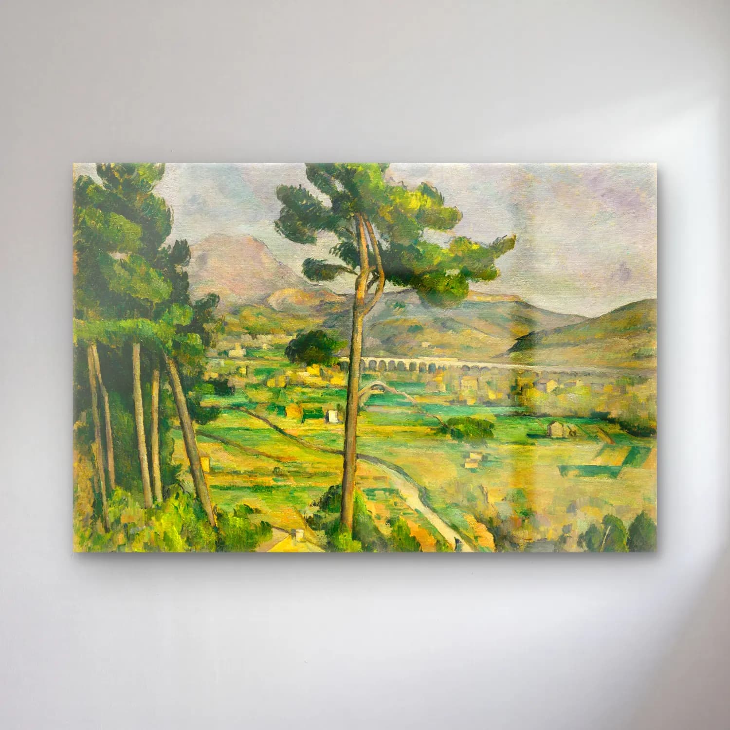 Paul Cezanne – Yeşil Tepeler cam tablo — Paul Cezanne – Yeşil Tepeler — empresyonist yeşil tepeler