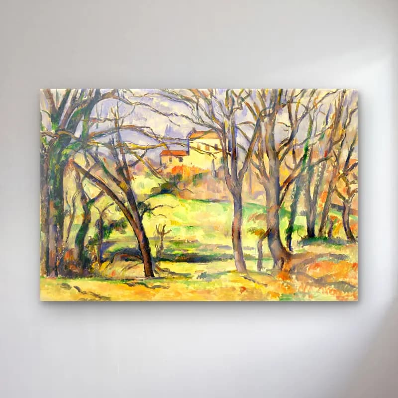 Paul Cezanne – Kır Evi cam tablo — Paul Cezanne – Kır Evi — empresyonist kır evi