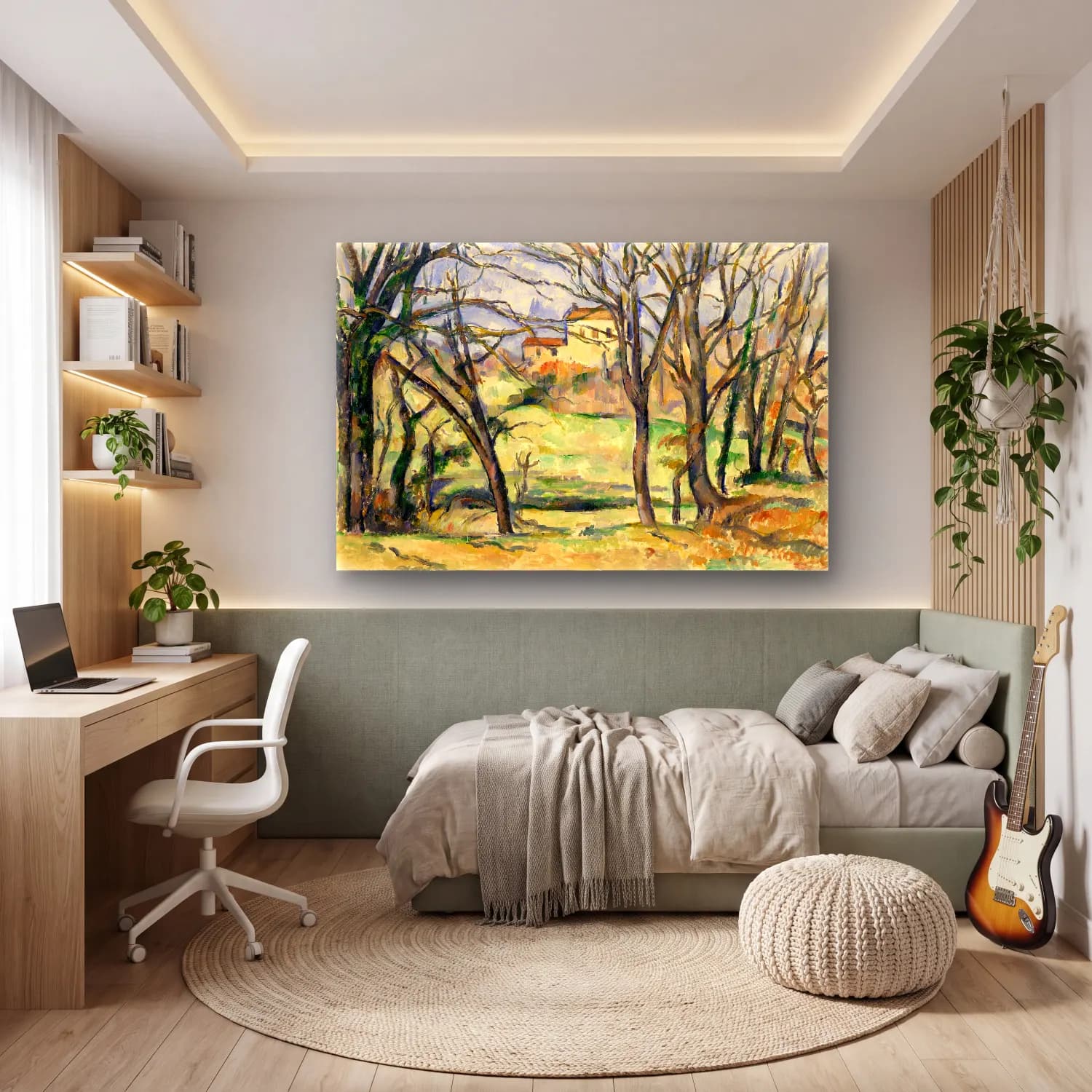 Paul Cezanne – Kır Evi cam tablo — genç odasında