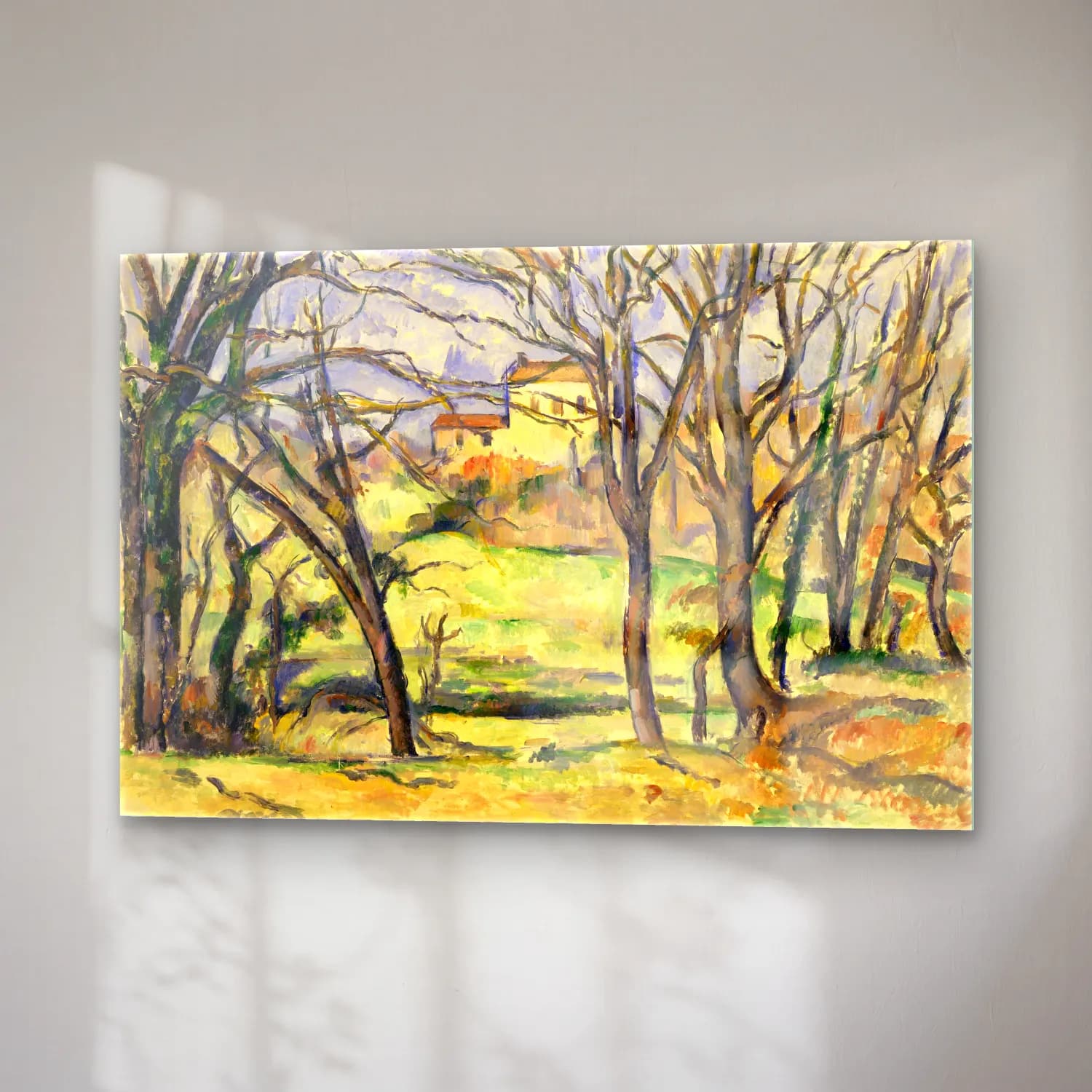 Paul Cezanne – Kır Evi cam tablo — sağ açıdan görünüm
