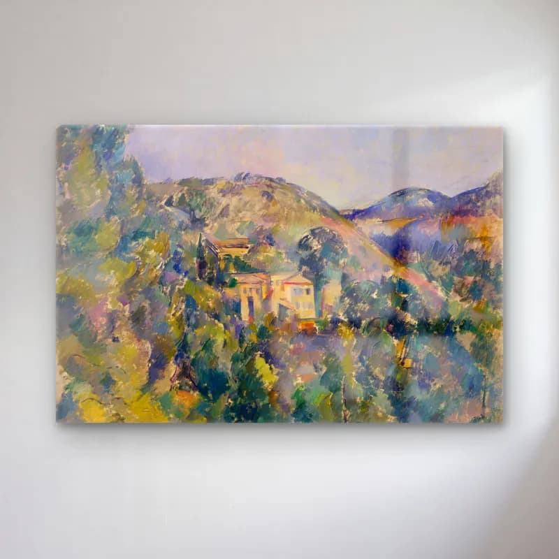 Paul Cezanne – Yunan Adası cam tablo — Paul Cezanne – Yunan Adası — empresyonist yunan adası
