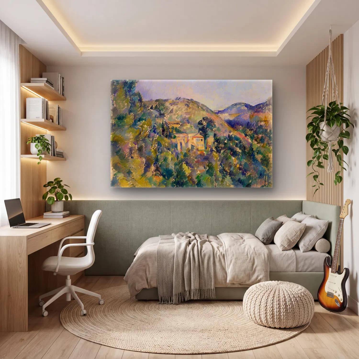 Paul Cezanne – Yunan Adası cam tablo — genç odasında