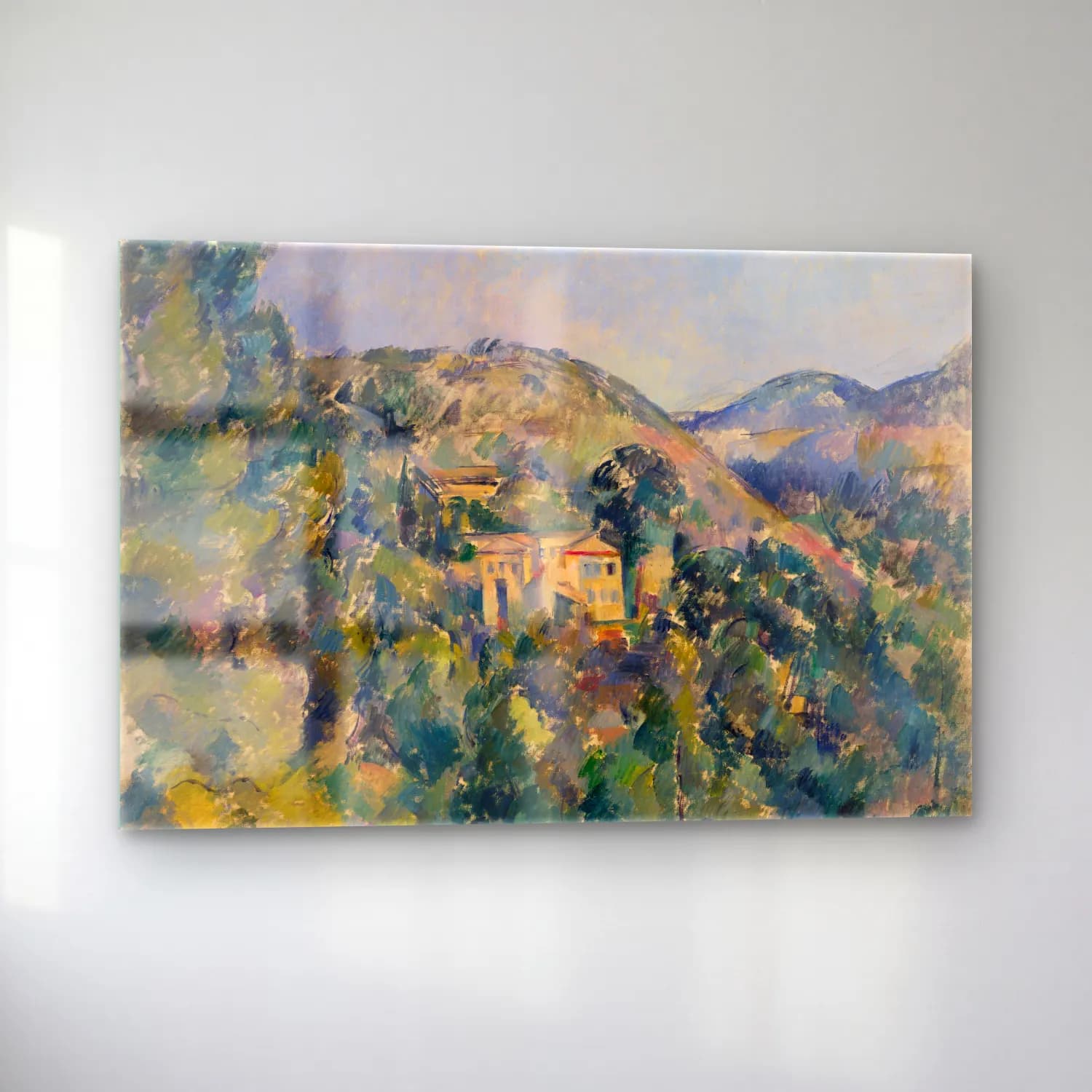 Paul Cezanne – Yunan Adası cam tablo — sol açıdan görünüm
