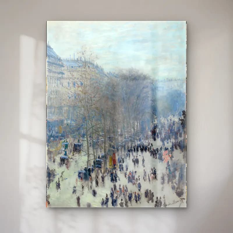 Claude Monet – Kalabalık Cadde cam tablo — Claude Monet – Kalabalık Cadde — empresyonist kalabalık cadde