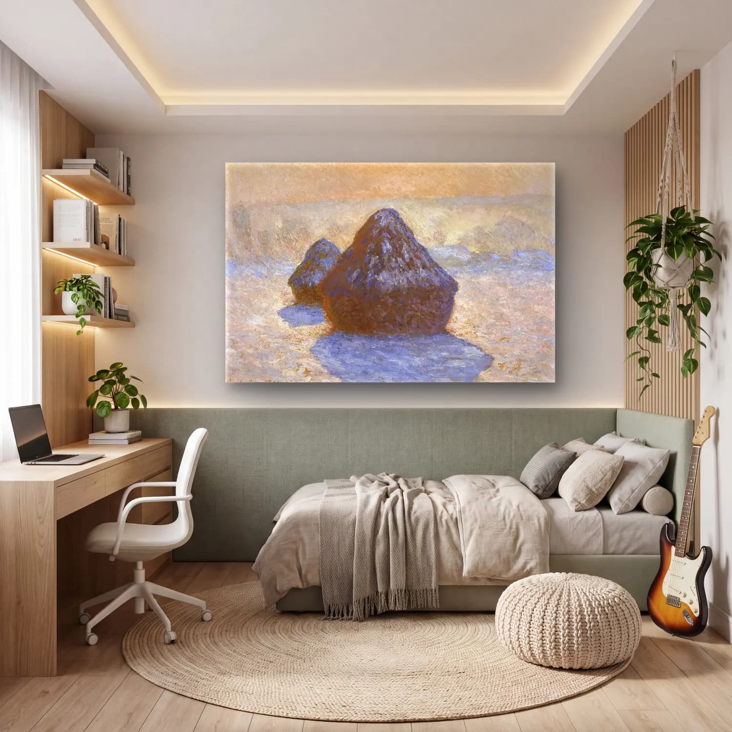 Claude Monet – Renk Alanları cam tablo — genç odasında