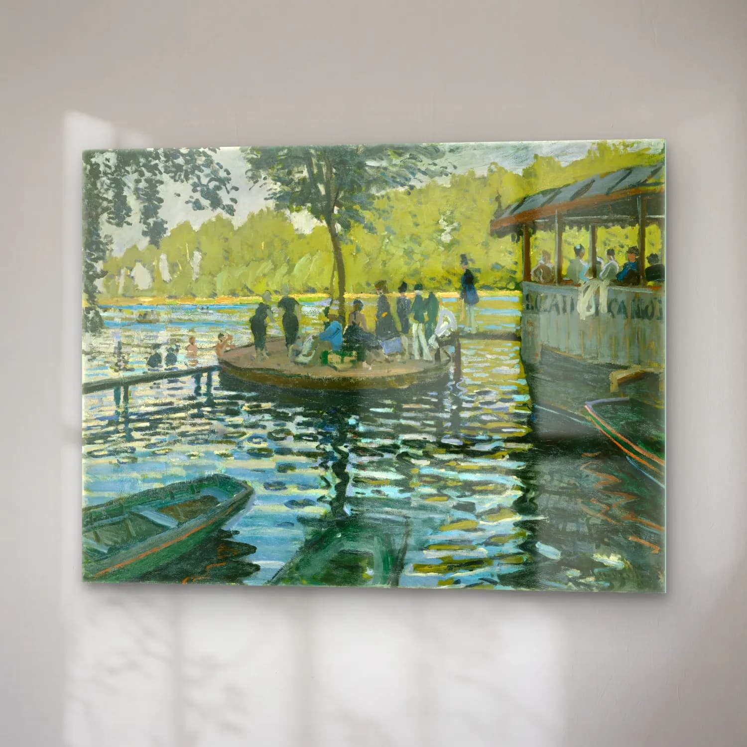 Claude Monet – Liman ve Tekneler cam tablo — sağ açıdan görünüm