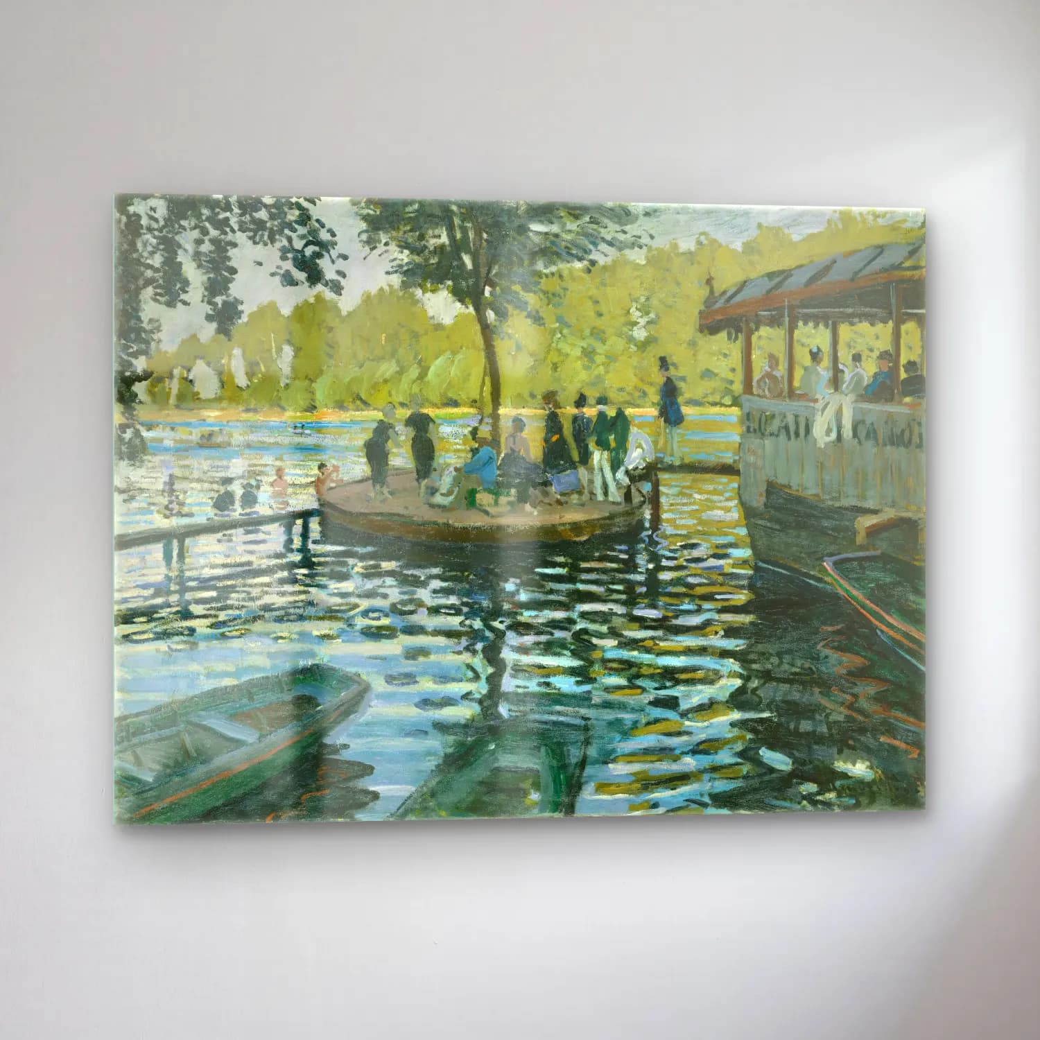 Claude Monet – Liman ve Tekneler cam tablo — sol açıdan görünüm