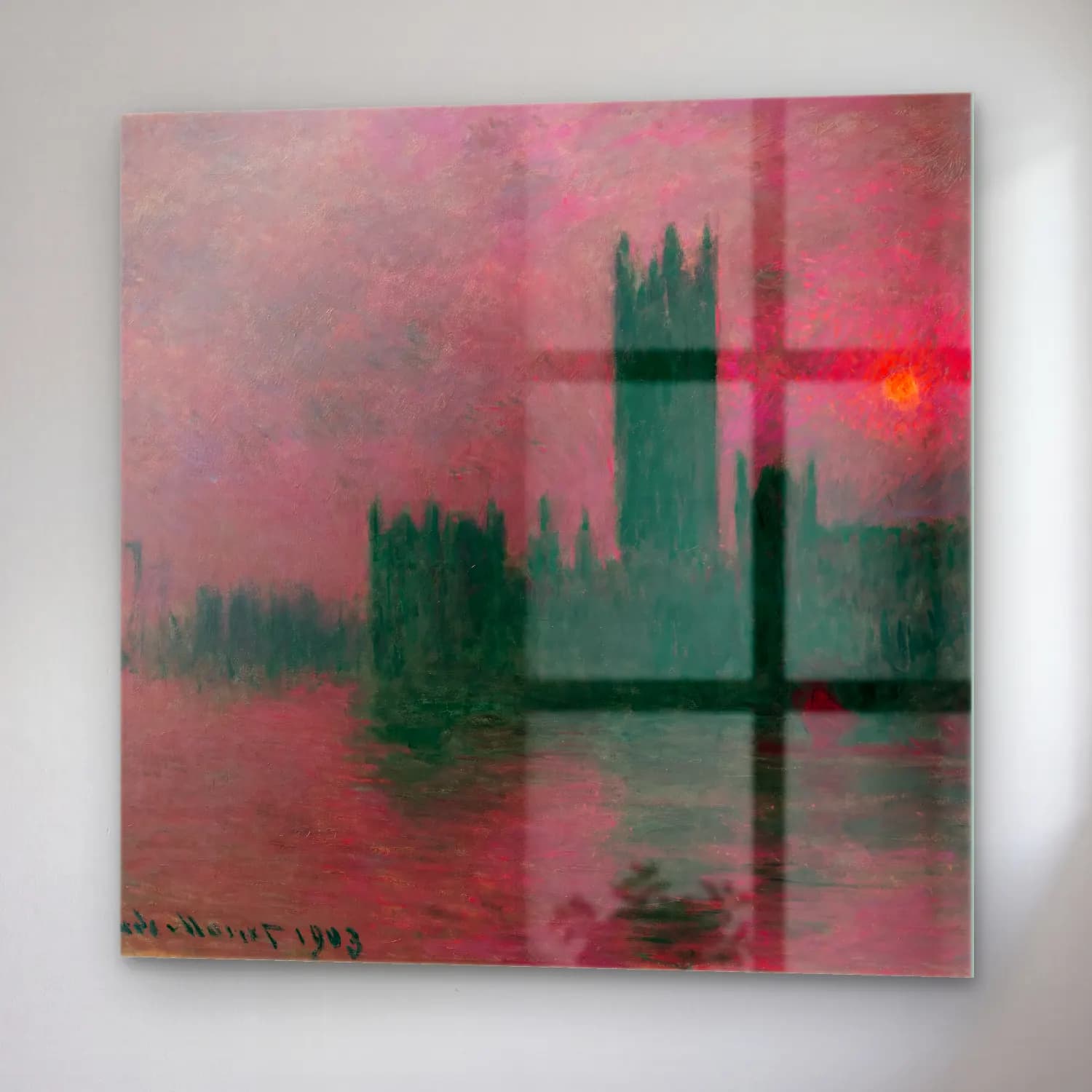 Claude Monet – Londra cam tablo — sağ açıdan görünüm