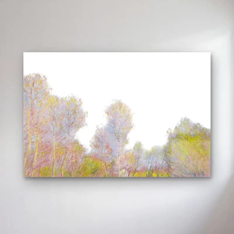 Claude Monet – Kiraz Çiçekleri cam tablo — Claude Monet – Kiraz Çiçekleri — empresyonist kiraz çiçekleri