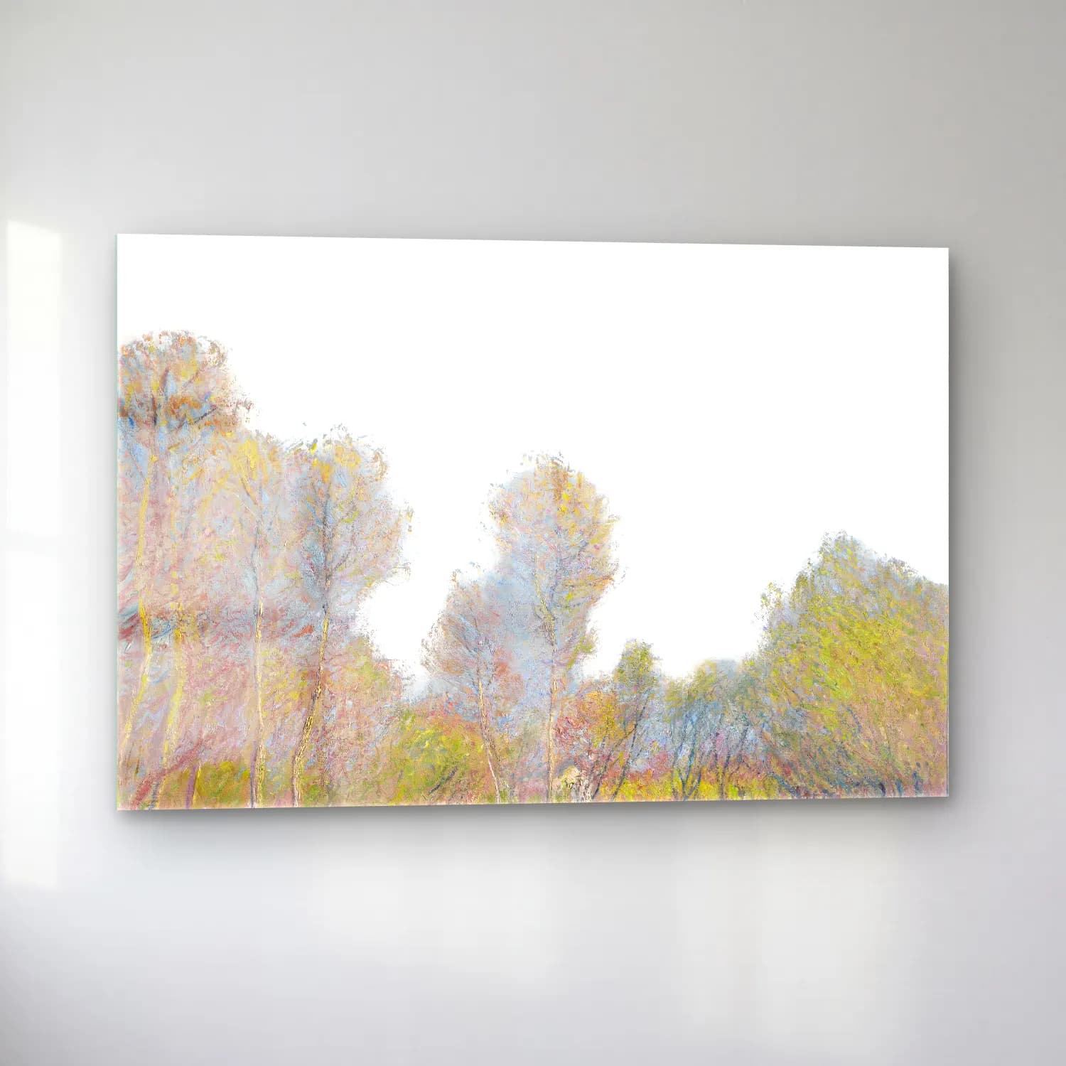 Claude Monet – Kiraz Çiçekleri cam tablo — sol açıdan görünüm