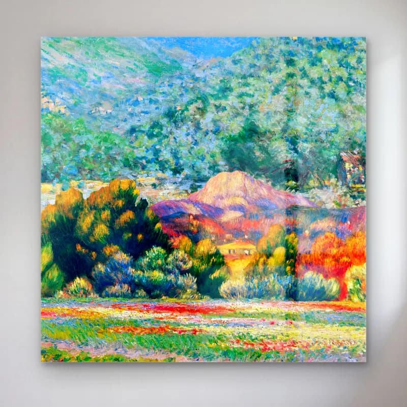 Claude Monet – Gelincik Tarlası cam tablo — Claude Monet – Gelincik Tarlası — empresyonist gelincik tarlası