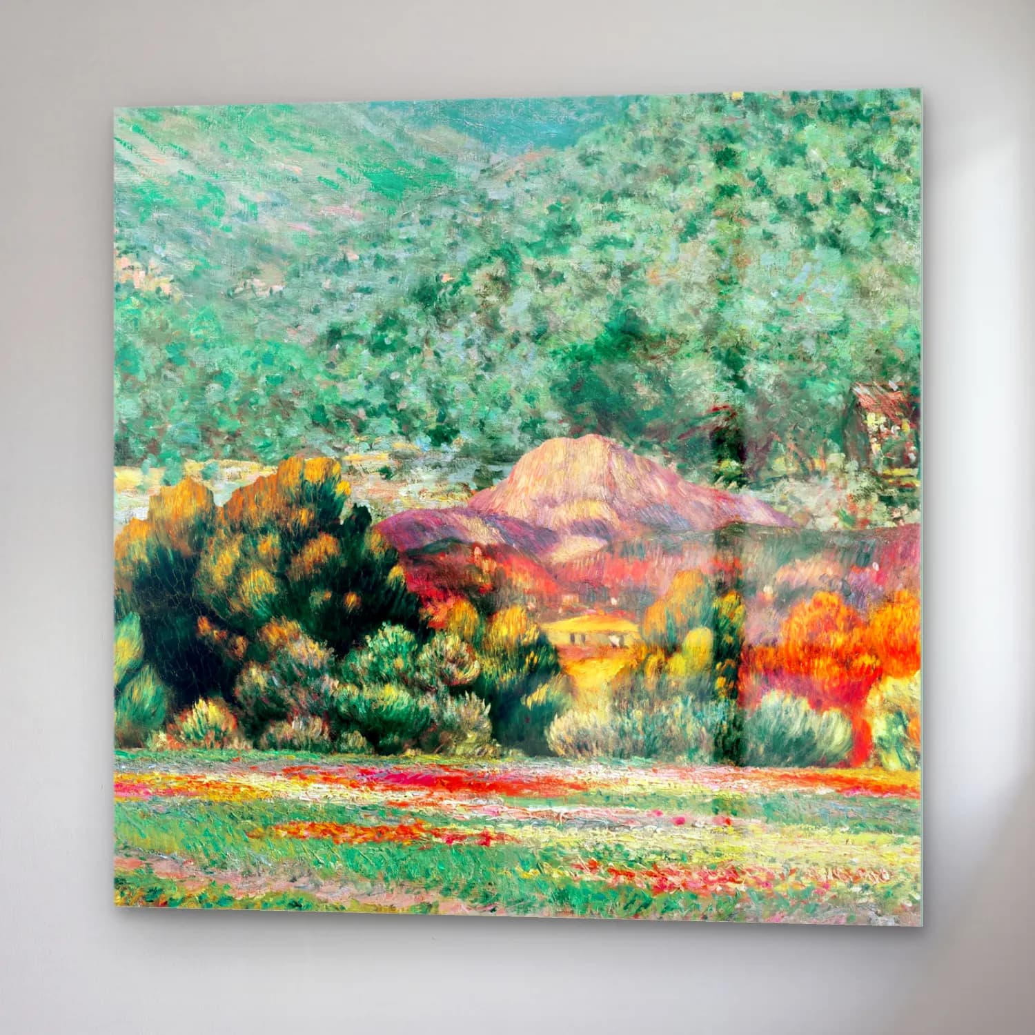 Claude Monet – Gelincik Tarlası cam tablo — sağ açıdan görünüm