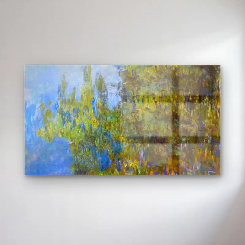 Claude Monet – Nilüfer Göleti – Yeşil Tonlar cam tablo — Claude Monet – Nilüfer Göleti – Yeşil Tonlar — empresyonist nilüfer göleti