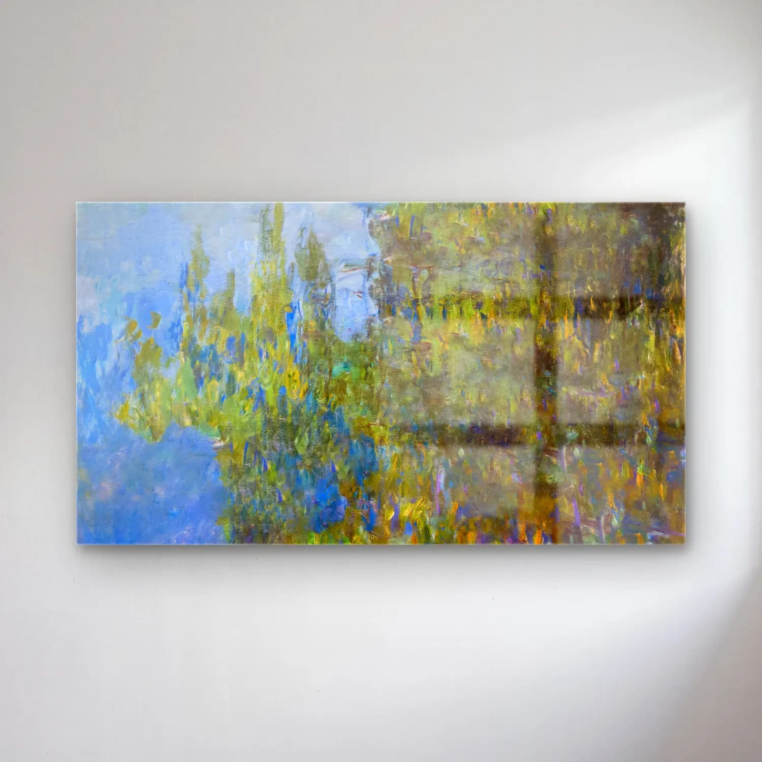 Claude Monet – Nilüfer Göleti – Yeşil Tonlar cam tablo — Claude Monet – Nilüfer Göleti – Yeşil Tonlar — empresyonist nilüfer göleti