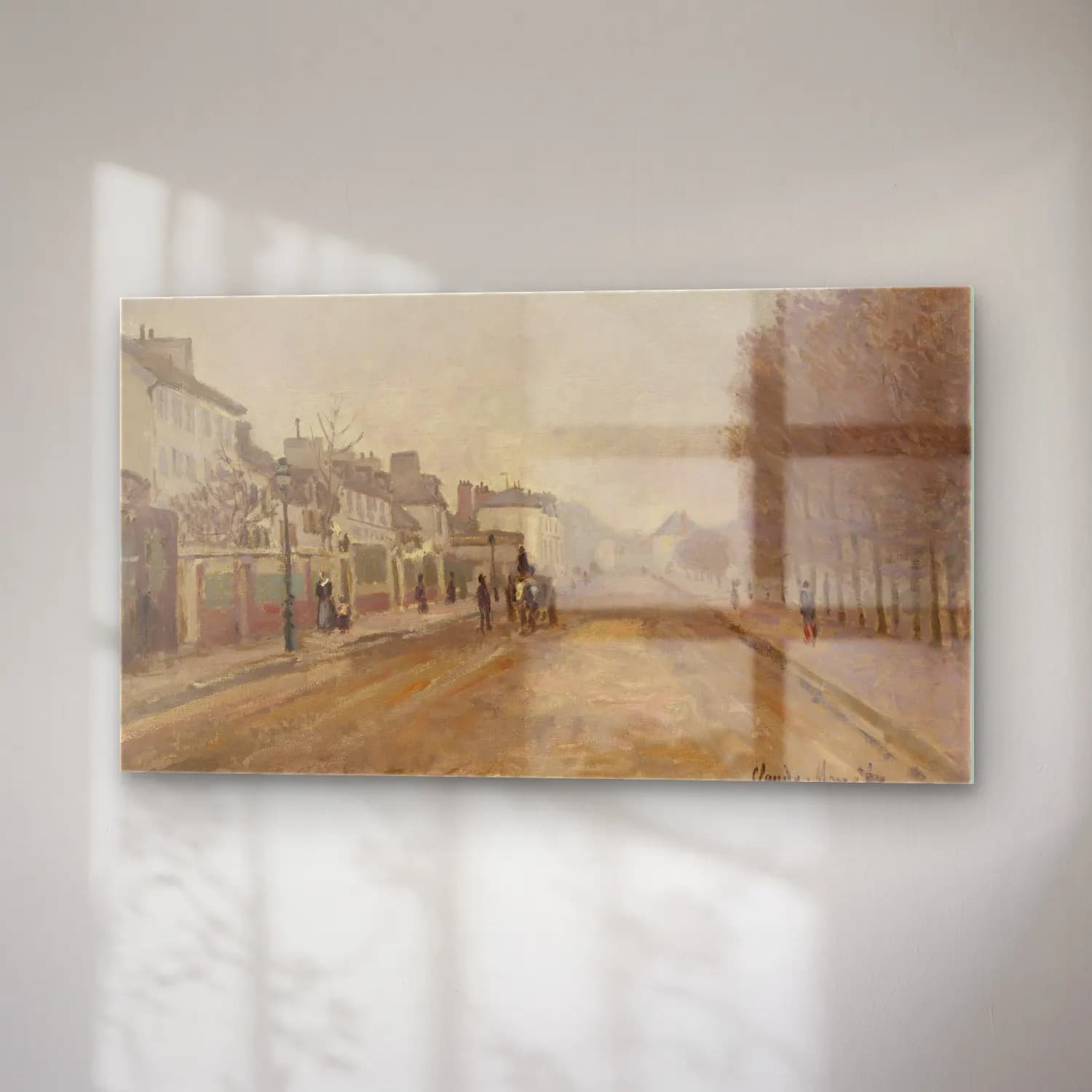 Claude Monet – Köy Sokağı cam tablo — sağ açıdan görünüm
