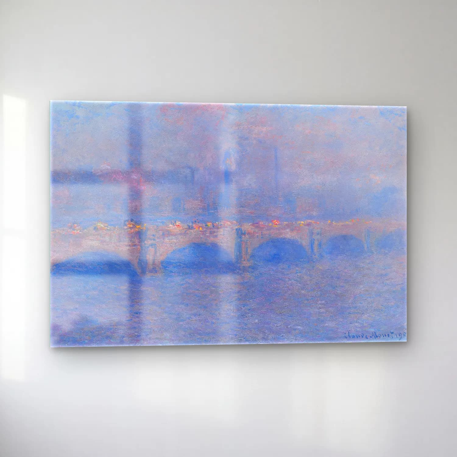 Claude Monet – Köprü cam tablo — sol açıdan görünüm