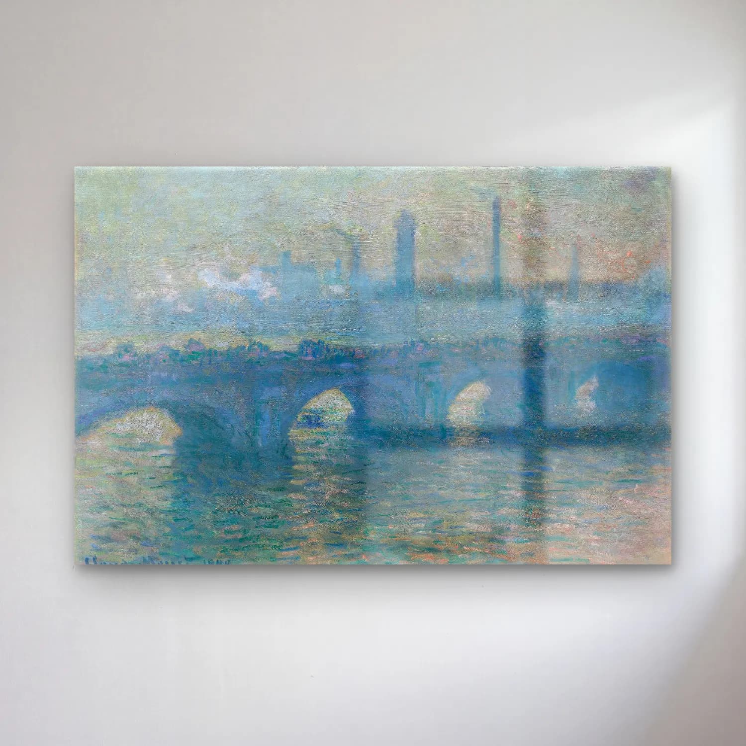 Claude Monet – Köprü – Mavi Tonlar cam tablo — Claude Monet – Köprü – Mavi Tonlar — empresyonist köprü