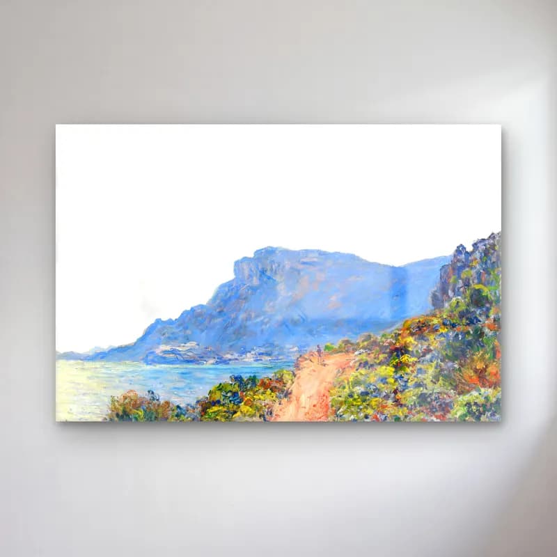 Claude Monet – İtalyan Sahili – Pastel Tonlar cam tablo — Claude Monet – İtalyan Sahili – Pastel Tonlar — empresyonist i̇talyan sahili