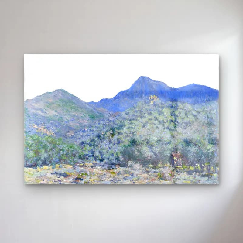 Claude Monet – Dağ Manzarası – Mavi Tonlar cam tablo — Claude Monet – Dağ Manzarası – Mavi Tonlar — empresyonist dağ manzarası