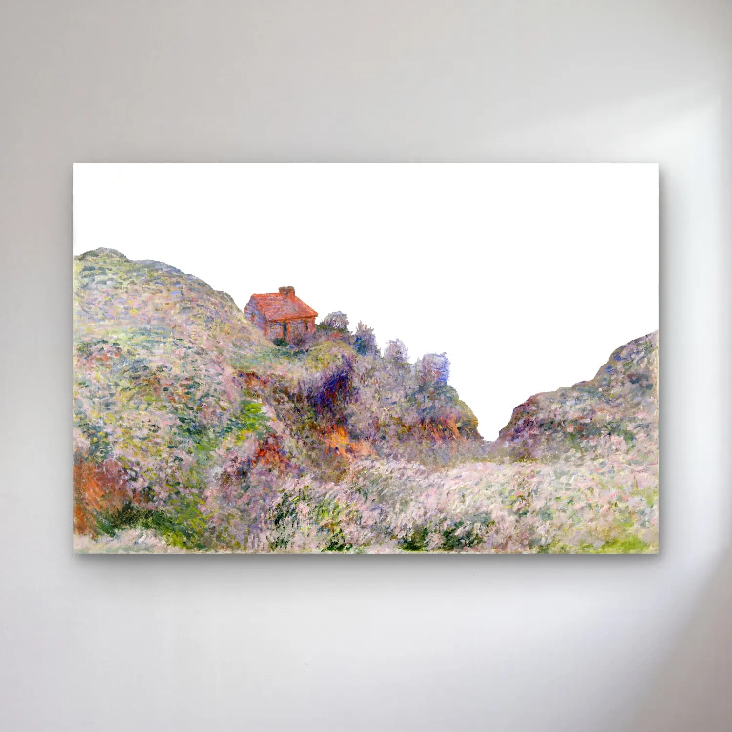 Claude Monet – Kır Evi cam tablo — Claude Monet – Kır Evi — empresyonist kır evi