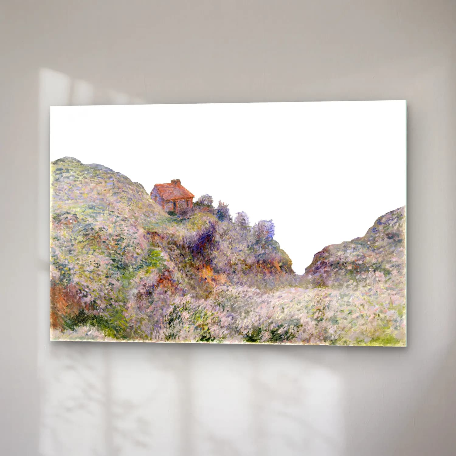Claude Monet – Kır Evi cam tablo — sağ açıdan görünüm