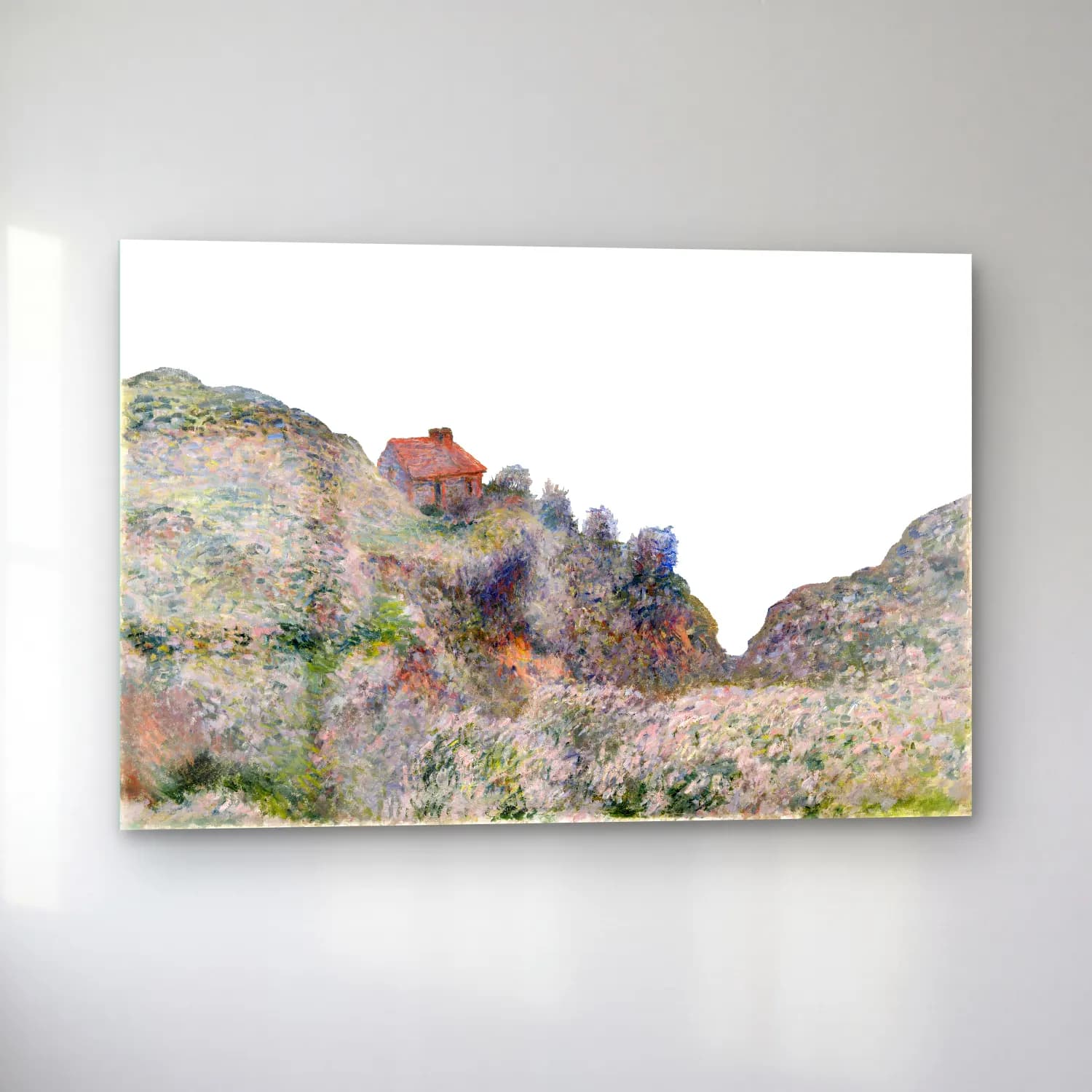 Claude Monet – Kır Evi cam tablo — sol açıdan görünüm