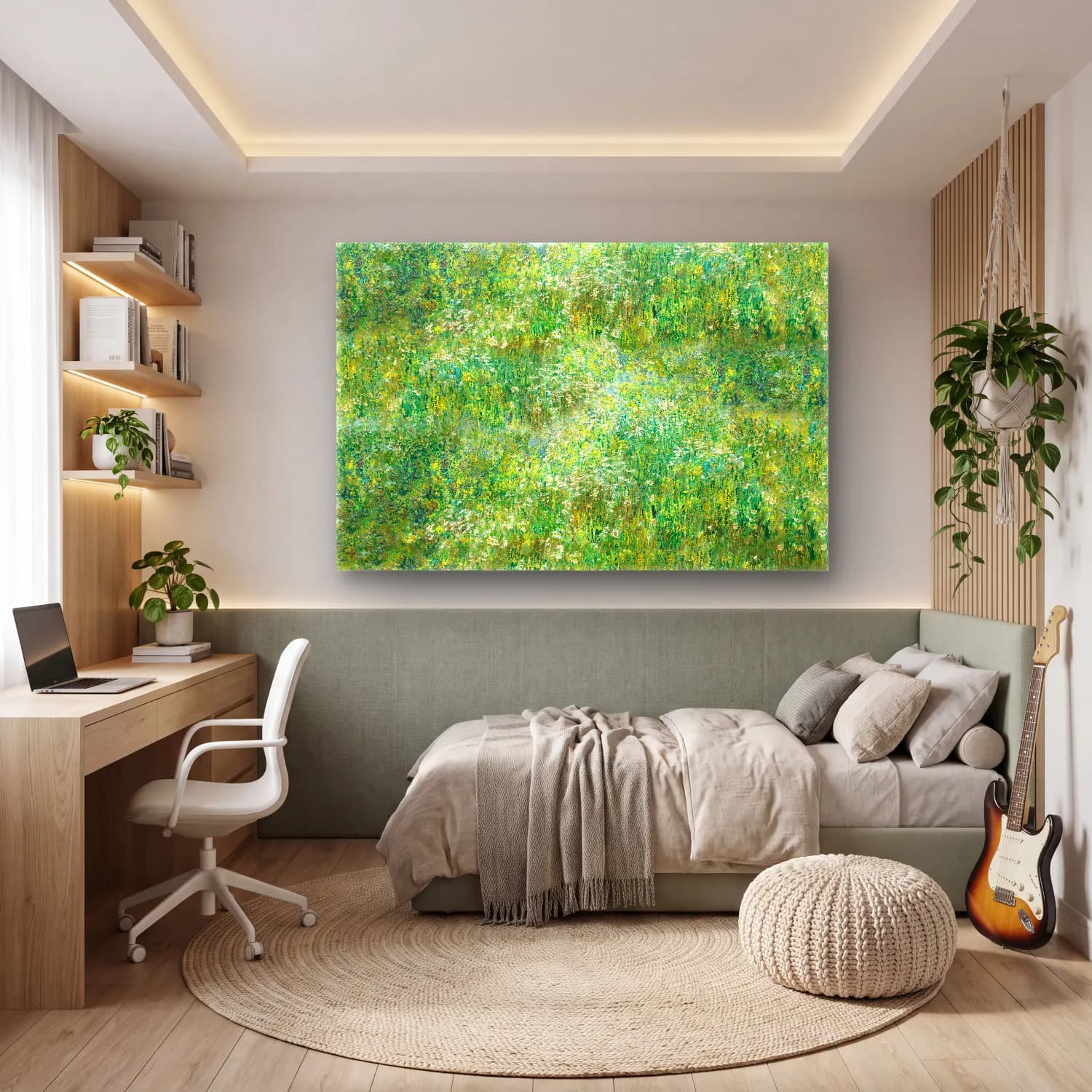 Claude Monet – Kır Çiçekleri cam tablo — genç odasında