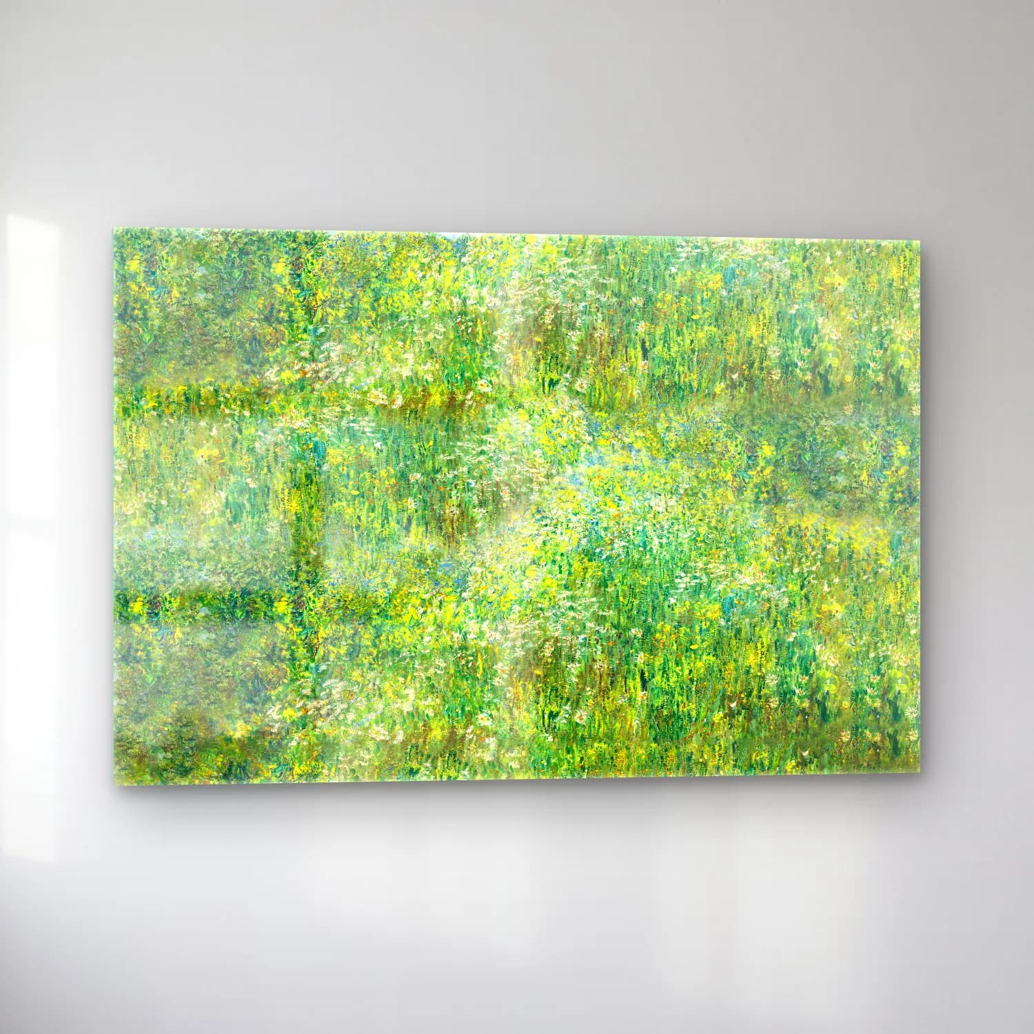 Claude Monet – Kır Çiçekleri cam tablo — sol açıdan görünüm