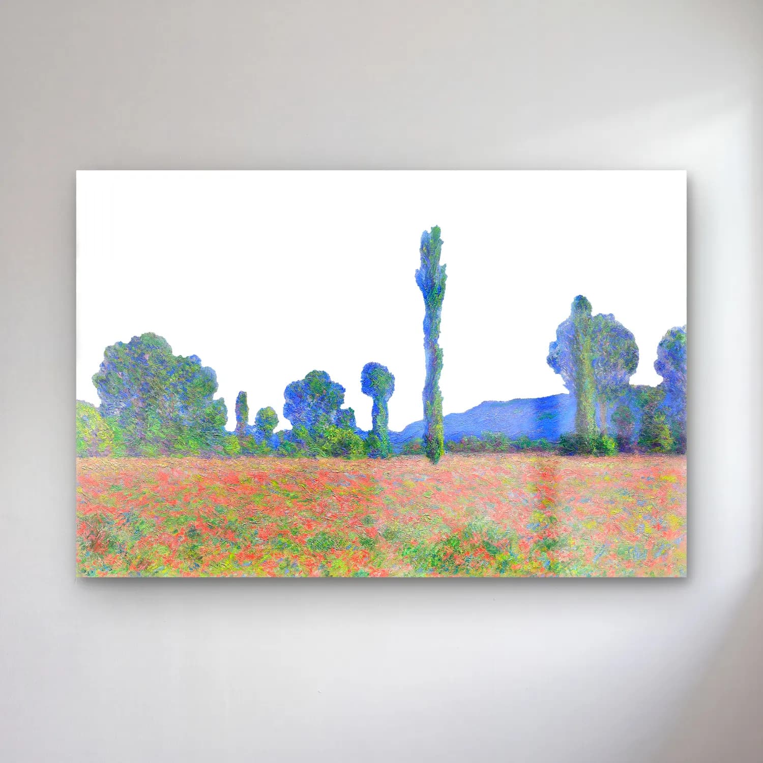 Claude Monet – Gelincik Tarlası – Kırmızı Tonlar cam tablo — Claude Monet – Gelincik Tarlası – Kırmızı Tonlar — empresyonist gelincik tarlası