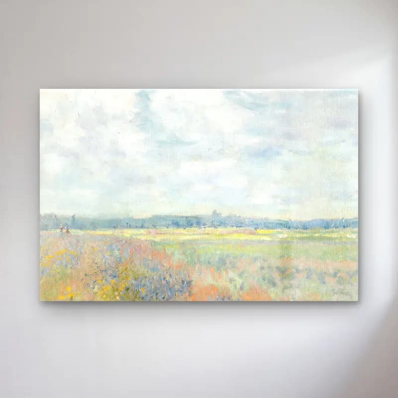 Claude Monet – Buğday Tarlası cam tablo — Claude Monet – Buğday Tarlası — empresyonist buğday tarlası