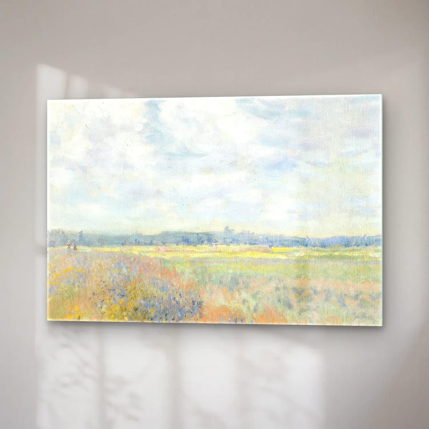 Claude Monet – Buğday Tarlası cam tablo — sağ açıdan görünüm