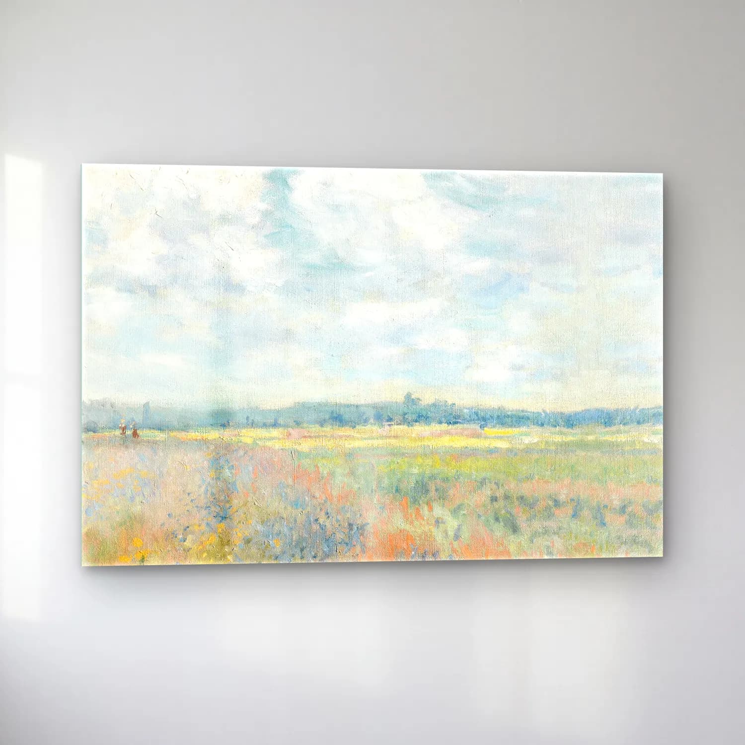 Claude Monet – Buğday Tarlası cam tablo — sol açıdan görünüm