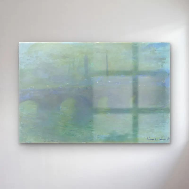 Claude Monet – Köprü – Yeşil Tonlar cam tablo — Claude Monet – Köprü – Yeşil Tonlar — empresyonist köprü