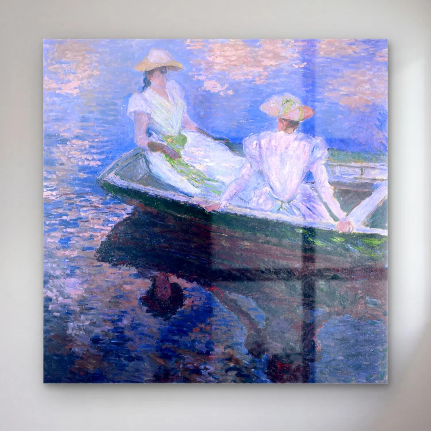 Claude Monet – Nilüfer Göleti – Mor Tonlar cam tablo — Claude Monet – Nilüfer Göleti – Mor Tonlar — empresyonist nilüfer göleti