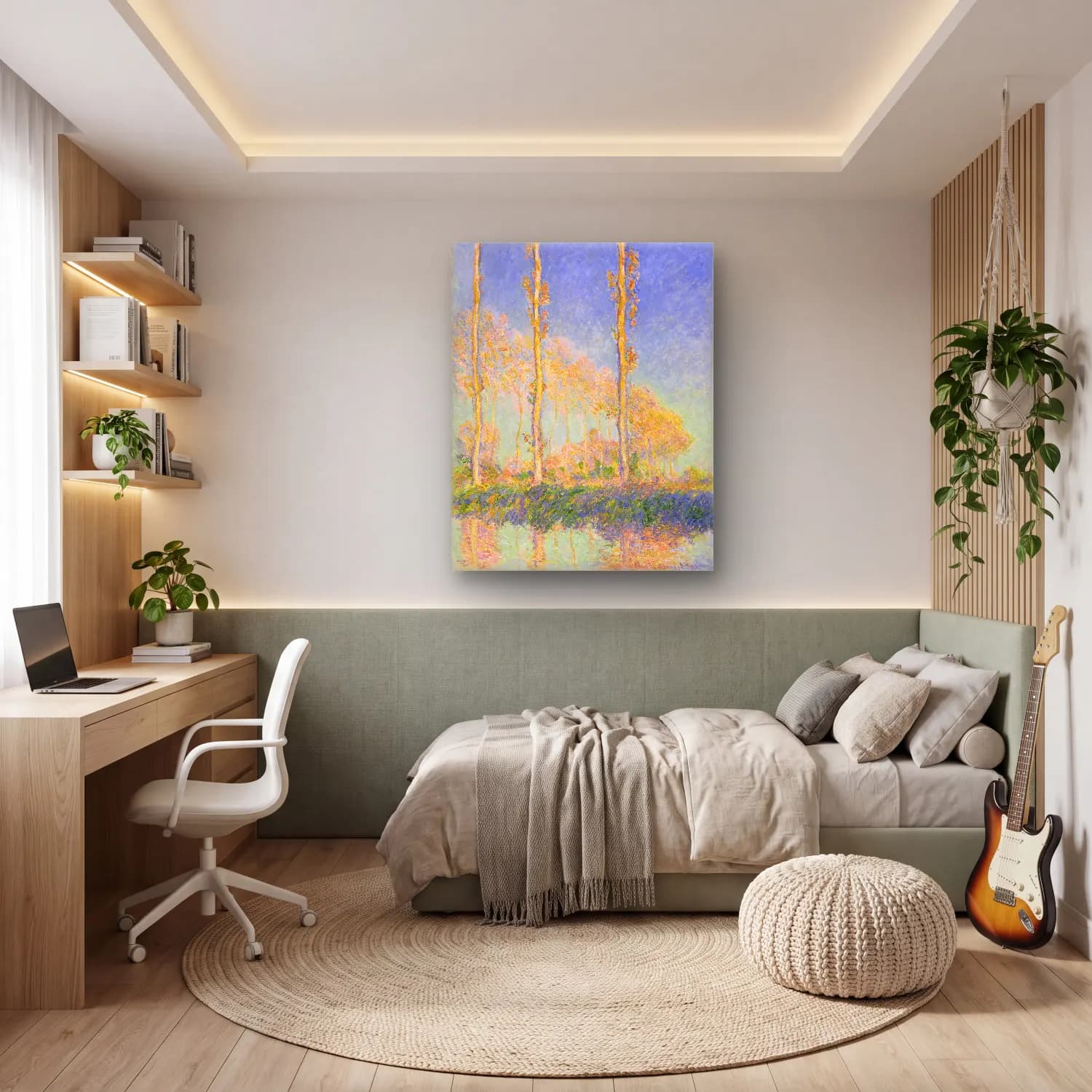 Claude Monet – Orman – Pembe Tonlar cam tablo — genç odasında