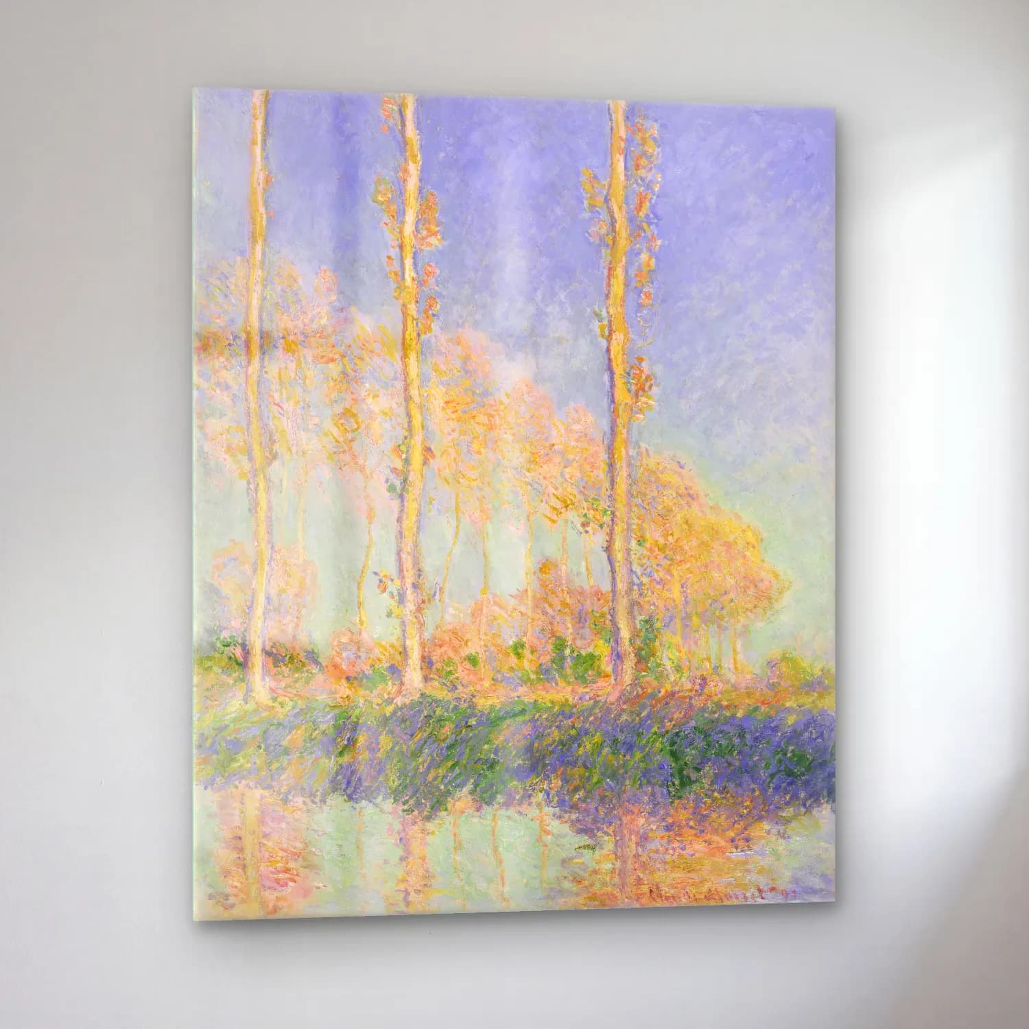 Claude Monet – Orman – Pembe Tonlar cam tablo — sol açıdan görünüm