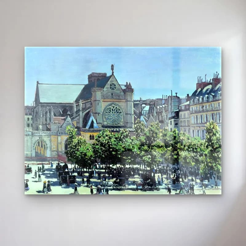 Claude Monet – Katedral – Pastel Tonlar cam tablo — Claude Monet – Katedral – Pastel Tonlar — empresyonist katedral