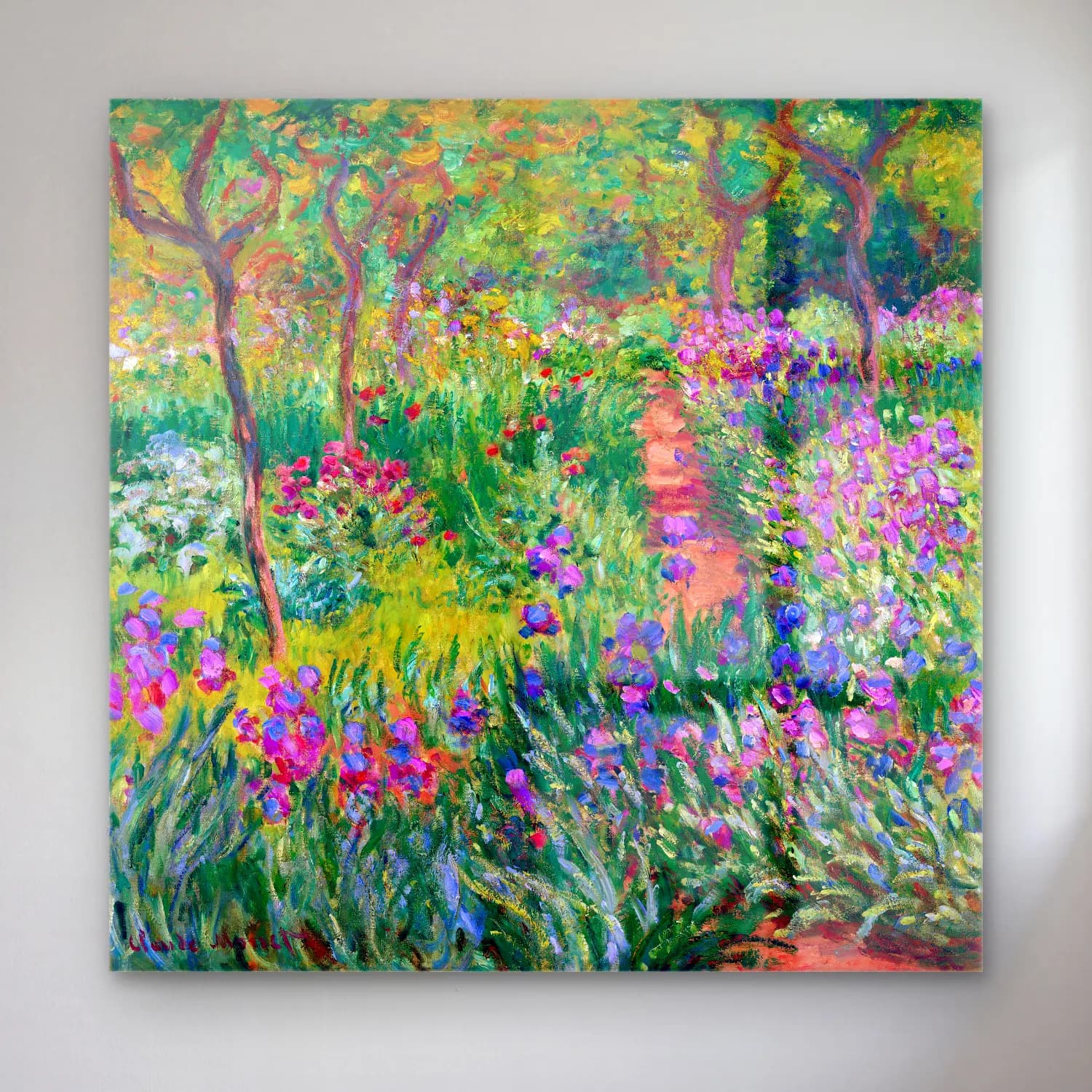 Claude Monet – Süsenler cam tablo — Claude Monet – Süsenler — empresyonist süsenler