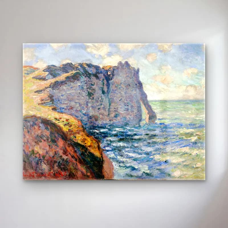 Claude Monet – Dalgalı Sahil – Mavi Tonlar cam tablo — Claude Monet – Dalgalı Sahil – Mavi Tonlar — empresyonist dalgalı sahil