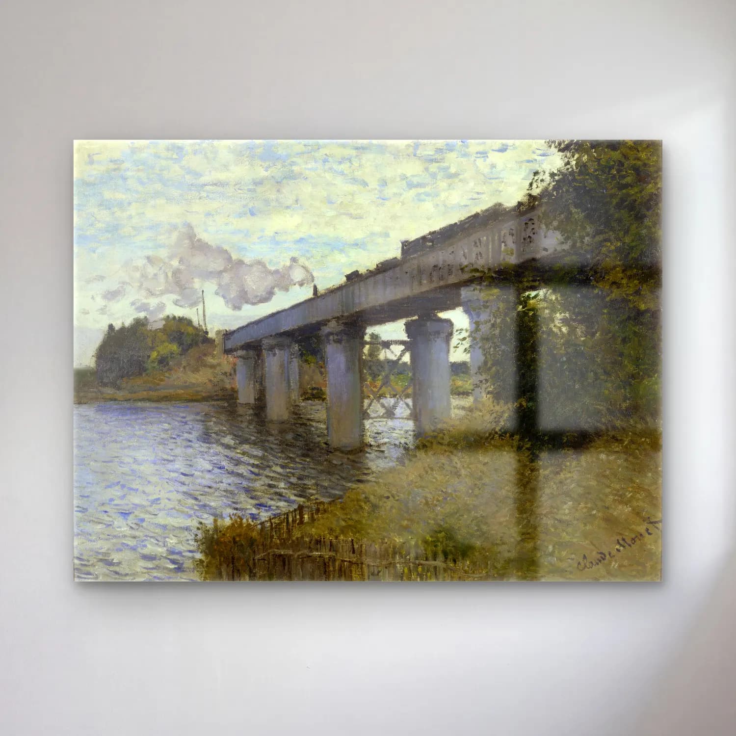 Claude Monet – Köprü No. 7 cam tablo — Claude Monet – Köprü No. 7 — empresyonist köprü