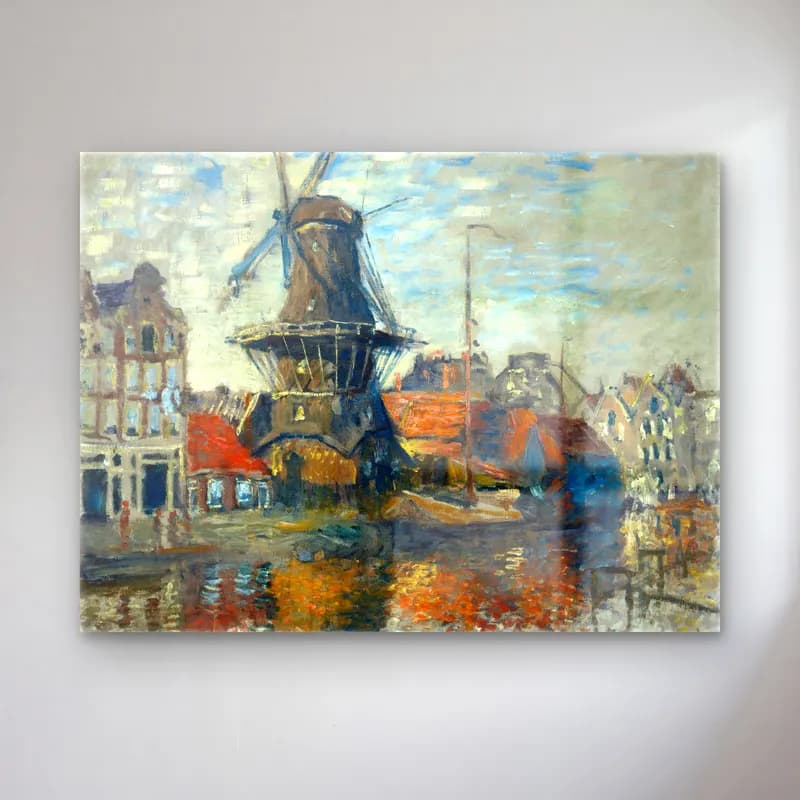 Claude Monet – Liman ve Tekneler No. 9 cam tablo — Claude Monet – Liman ve Tekneler No. 9 — empresyonist liman ve tekneler