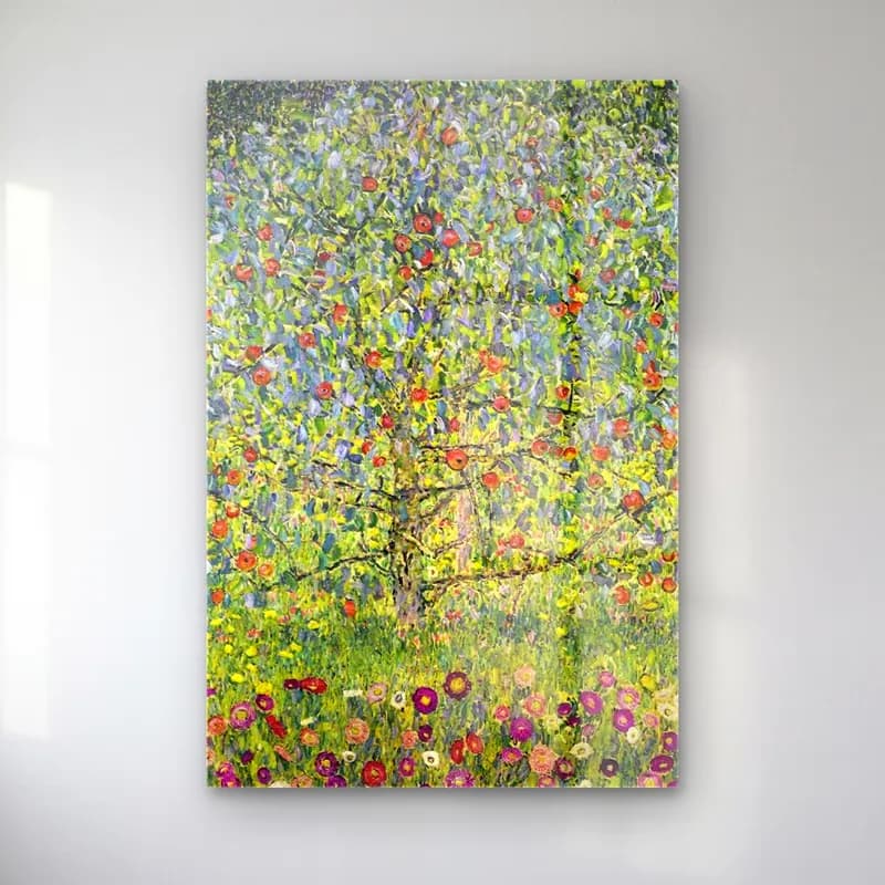 Gustav Klimt – Armut ve Elmalar – Sarı Tonlar cam tablo — Gustav Klimt – Armut ve Elmalar – Sarı Tonlar — empresyonist armut ve elmalar