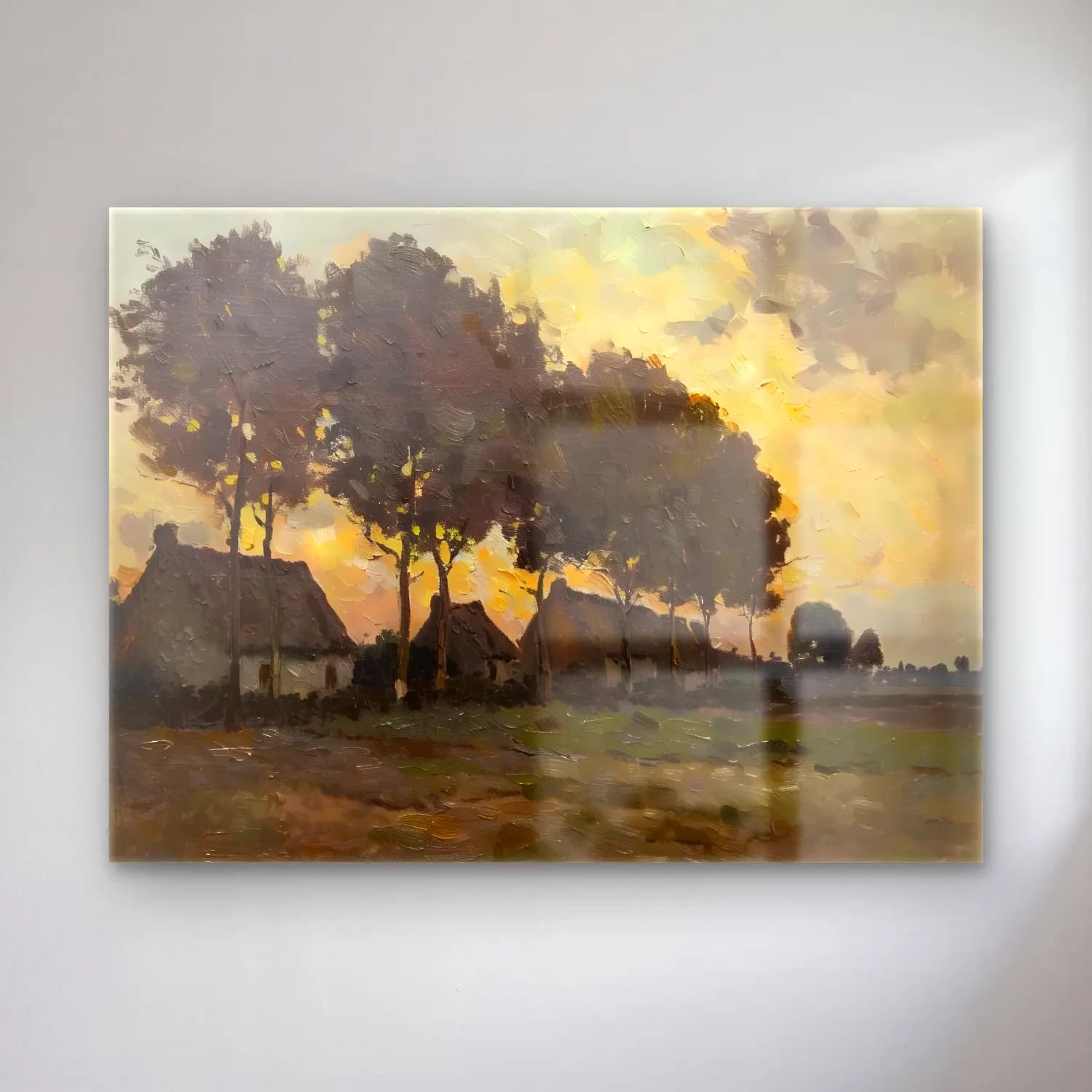 Yağlı Boya Kır Evi No. 47 cam tablo — Yağlı Boya Kır Evi No. 47 — yağlı boya kır evi