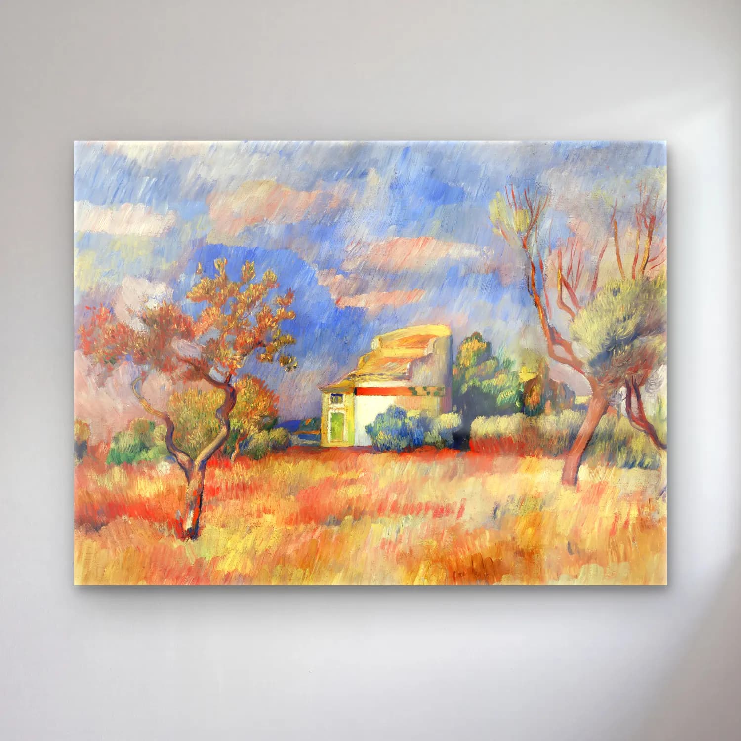 Empresyonist Kır Evi No. 16 cam tablo — Empresyonist Kır Evi No. 16 — empresyonist kır evi