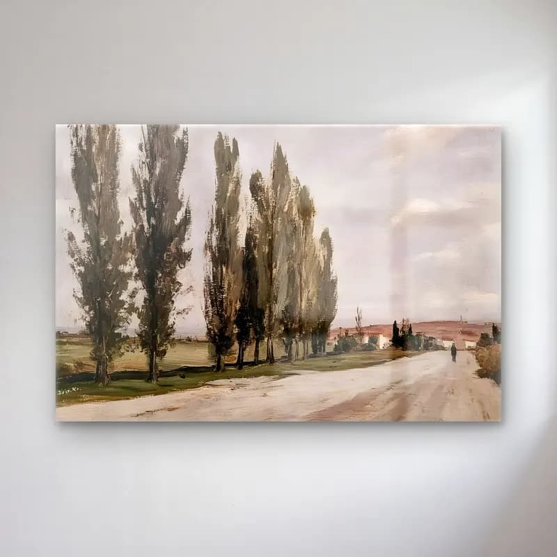 Yağlı Boya Köy Sokağı No. 17 cam tablo — Yağlı Boya Köy Sokağı No. 17 — yağlı boya köy sokağı