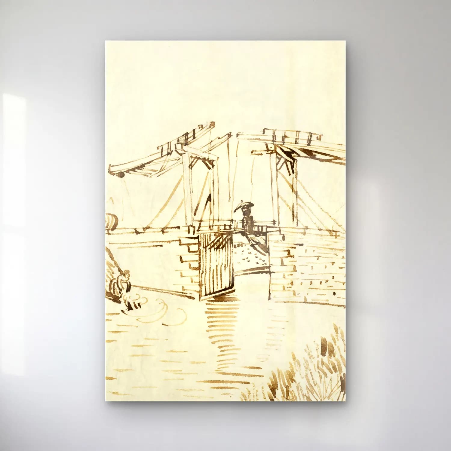 Vincent van Gogh – The Langlois Bridge cam tablo — Vincent van Gogh – The Langlois Bridge — vintage köprü