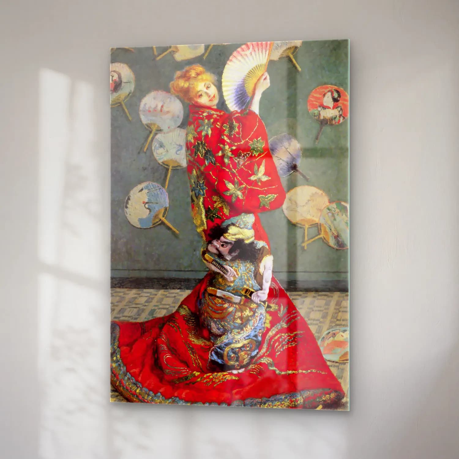 Claude Monet – Camille Monet In Japanese Costume cam tablo — sağ açıdan görünüm