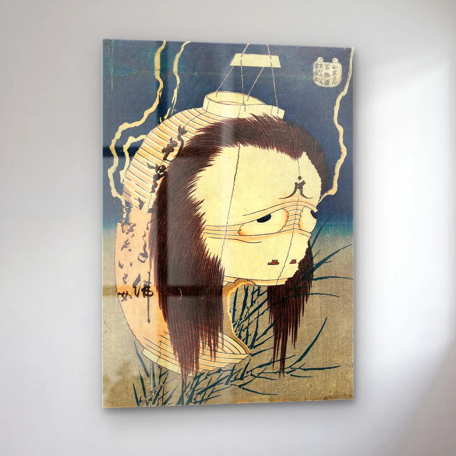 Katsushika Hokusai – Erkek Portresi cam tablo — sol açıdan görünüm
