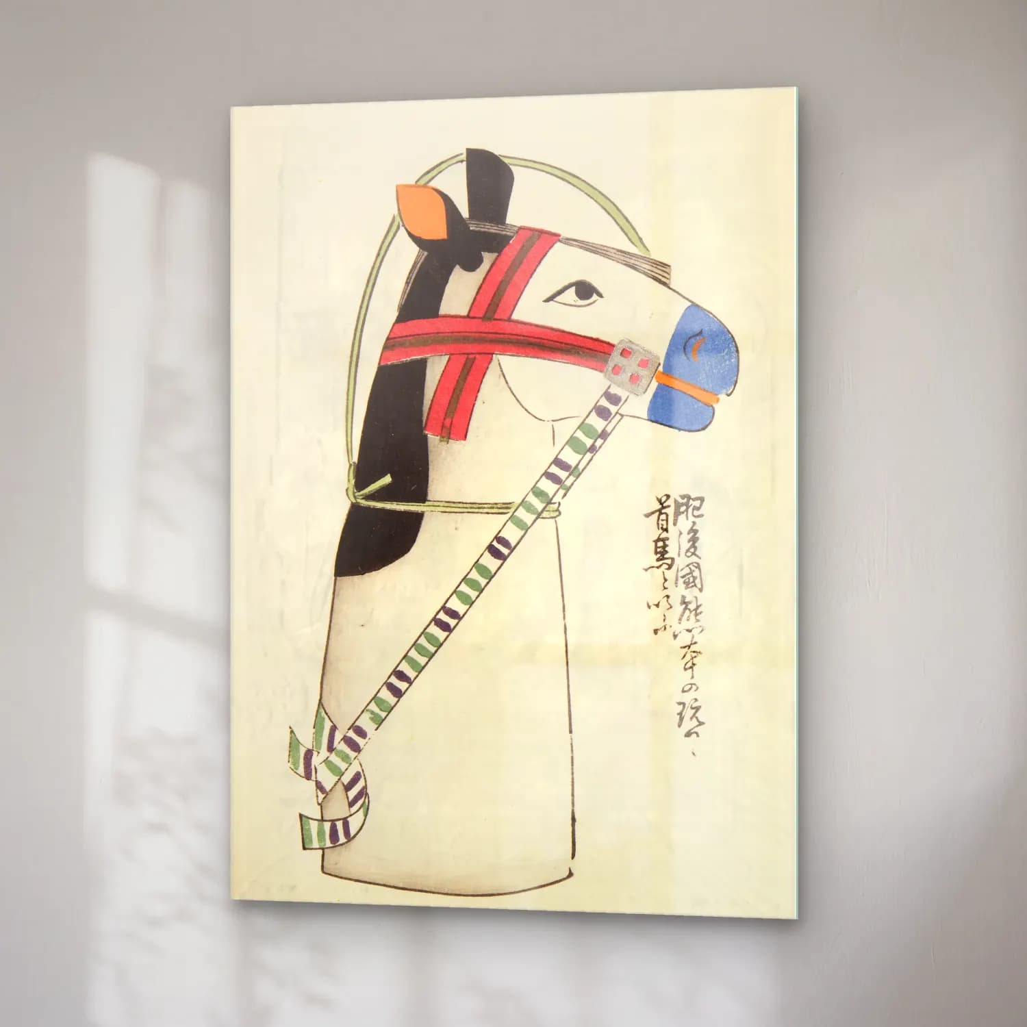 Japon Baskı At cam tablo — sağ açıdan görünüm