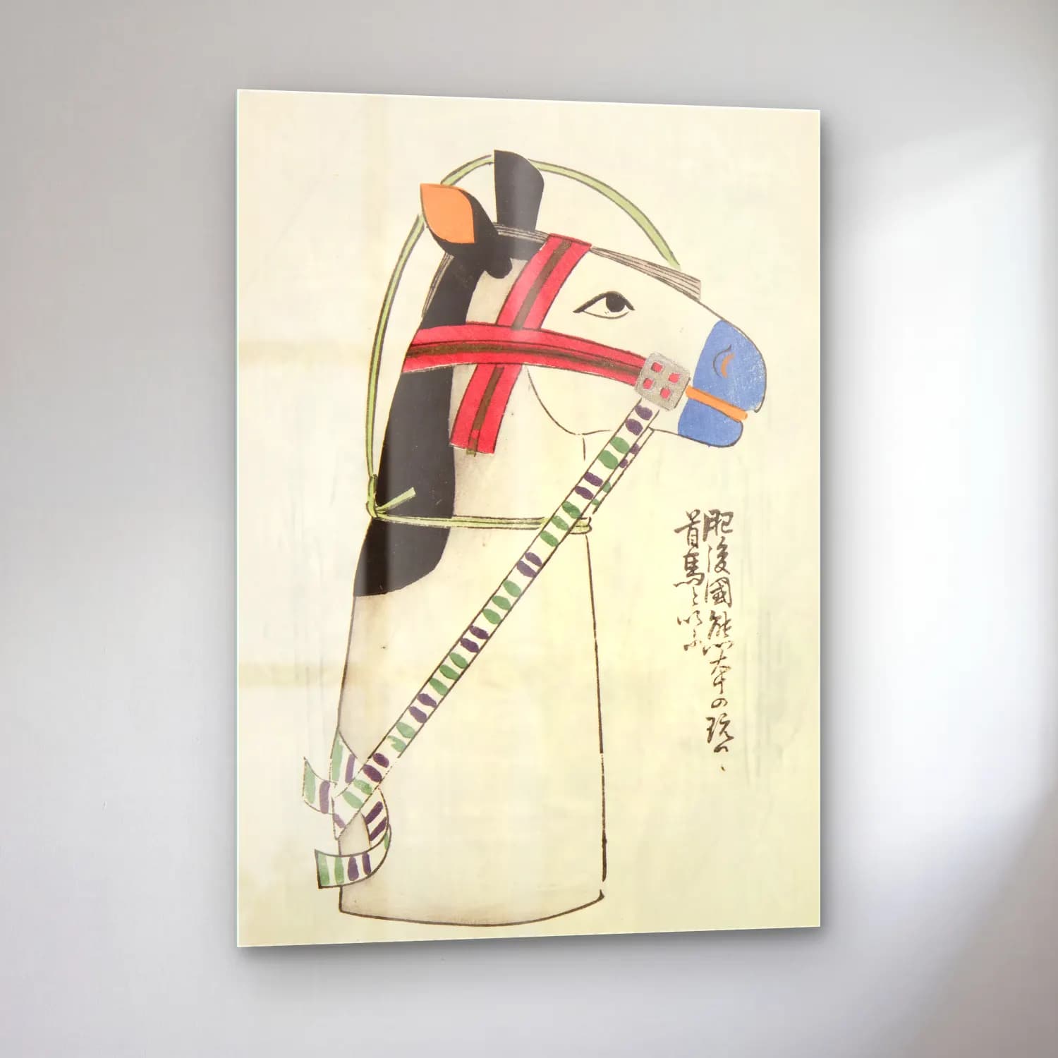 Japon Baskı At cam tablo — sol açıdan görünüm